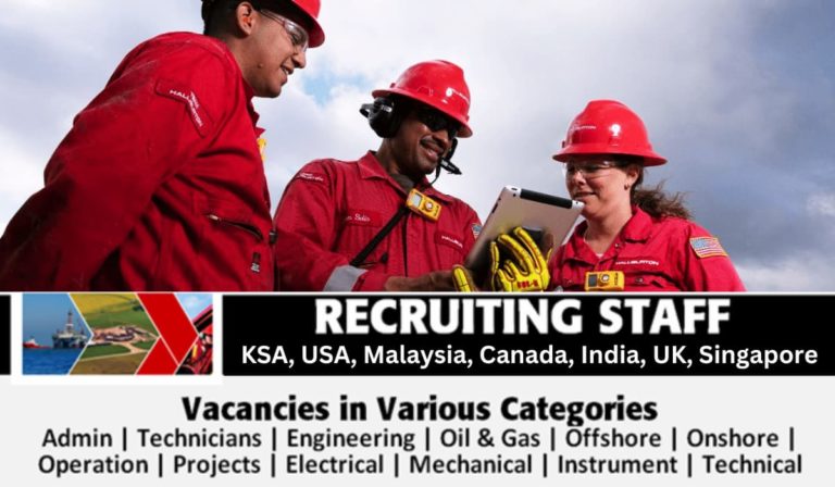 Halliburton Job Vacancy KSA USA Malaysia Canada India UK Singapore